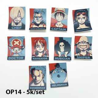 Sticker onepiece (mẫu OP09-OP17) dán trang trí size nhỏ 3-5cm