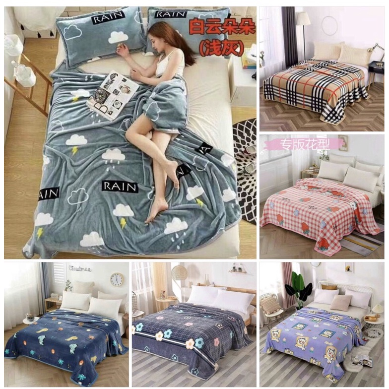 Chăn lông tuyết điều hoà phong cách Hàn Quốc mềm mịn giá siêu rẻ kích thước 2mx2m3