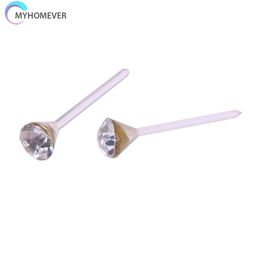 Bộ 20 đôi khuyên tai đầu tròn đính đá nhân tạo dễ thương