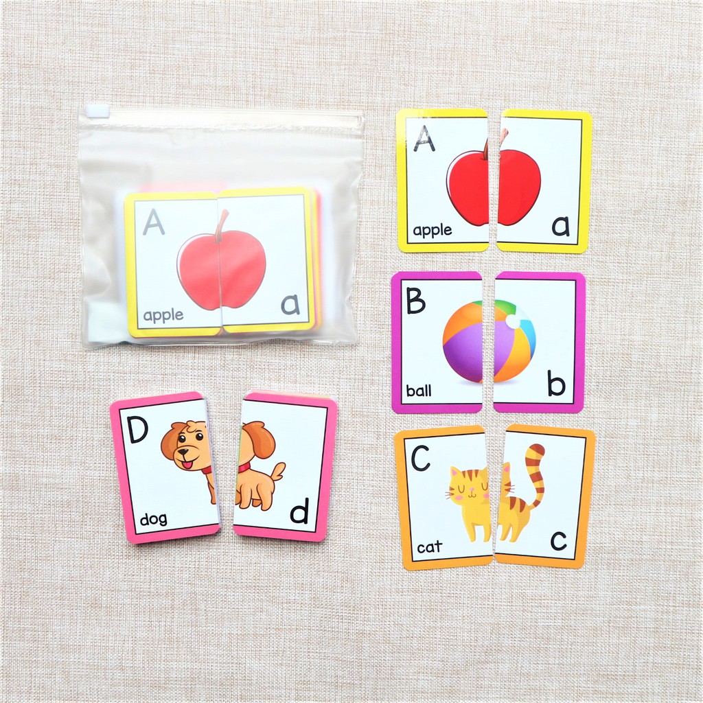 Bộ Thẻ Bài Domino / Flashcard / Clipcard Tiếng Anh Cho Bé