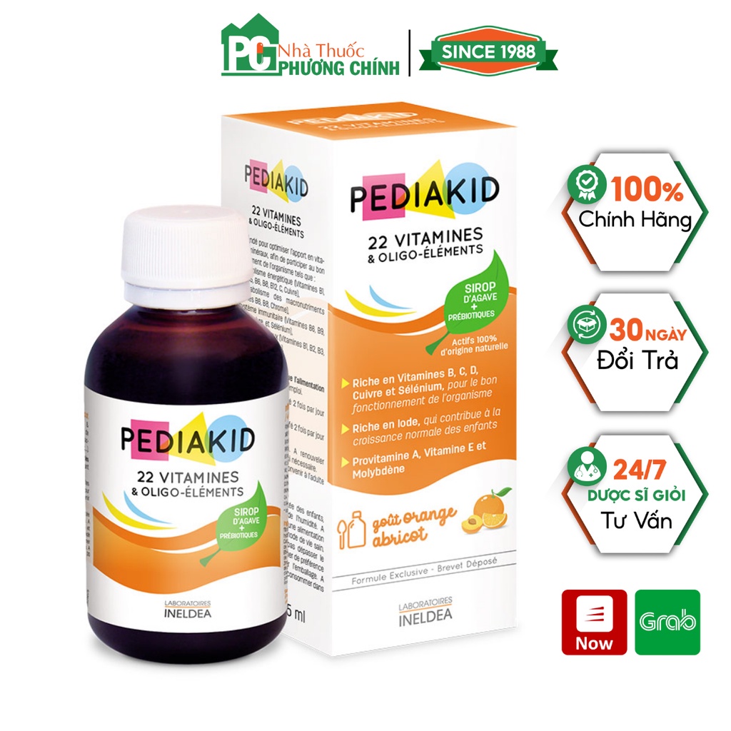 Vitamin Tổng Hợp Cho Bé PediaKid 22 Vitamines Giúp Tăng Sức Đề Kháng & Sức