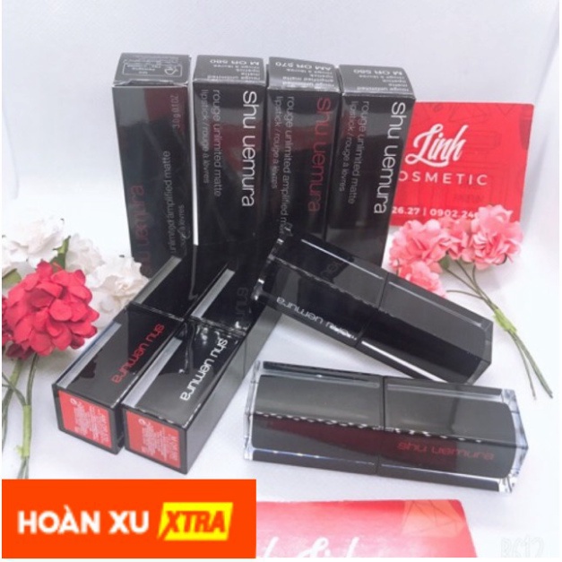 CHI ÂN HÈ (tặng kèm gương mini) Son Shu Uemura vỏ đen 2019 màu 550- 570-580-585-587-144-156-781-330-376-161-163-165 CHI 