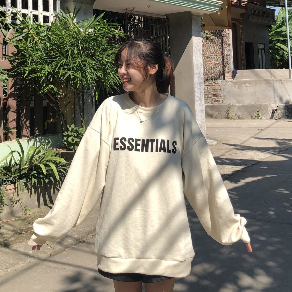 [ẢNH THẬT] Áo Sweater Nỉ Dày ESSENTIALS Siêu Hot 2021, Chất Nỉ Ngoại Hàng Đẹp, Form Rộng Chuẩn Unisex Cực Kỳ Dễ Phối Đồ | BigBuy360 - bigbuy360.vn