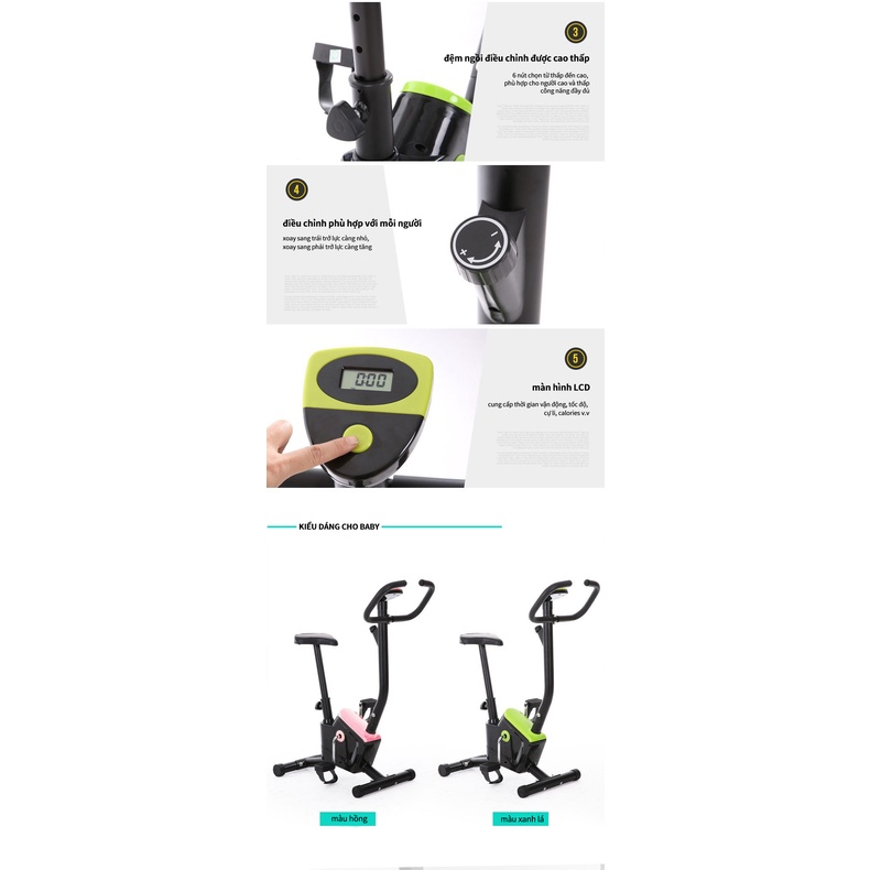 Xe đạp tập thể dục thể thao gym tại nhà  Dụng cụ thể thao tại nhà sự thích hợptốc độ + calo + uãng đường-Bảo hành