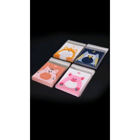 Set 50 túi kính dán miệng đựng bánh kẹo in hình hoạ tiết dễ thương