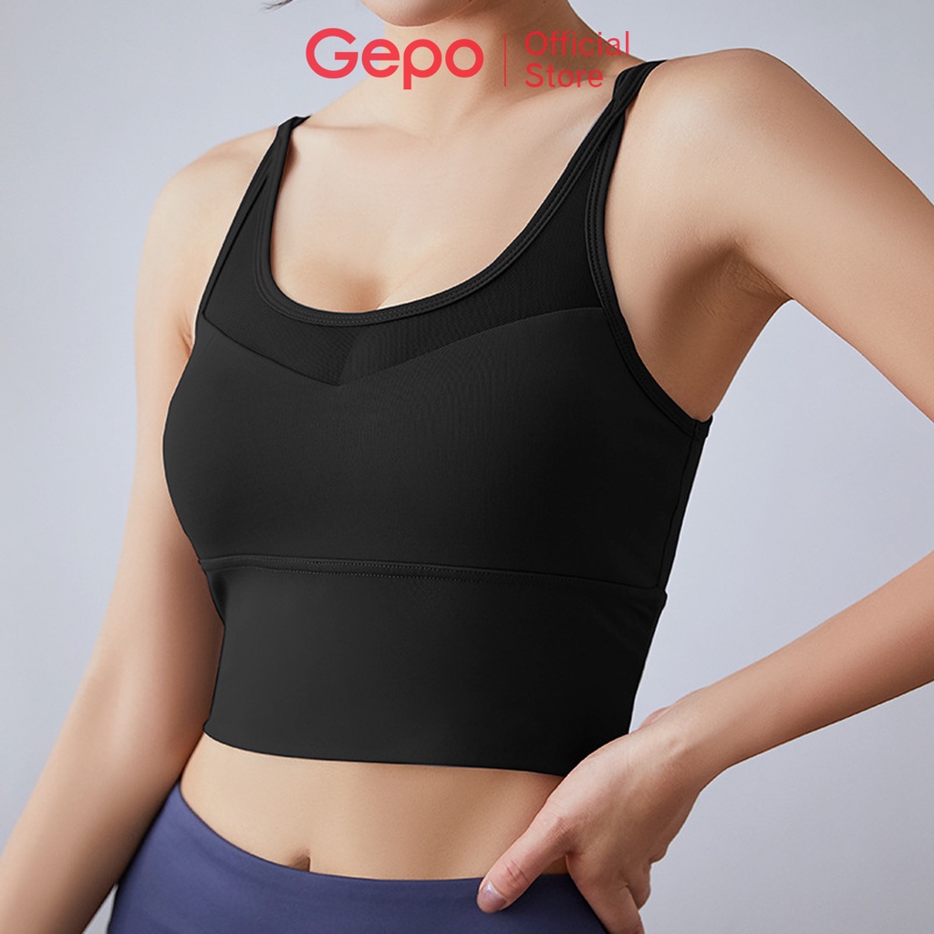 Áo bra tập gym yoga cao cấp có mút ngực chống sốc GEPO GP202