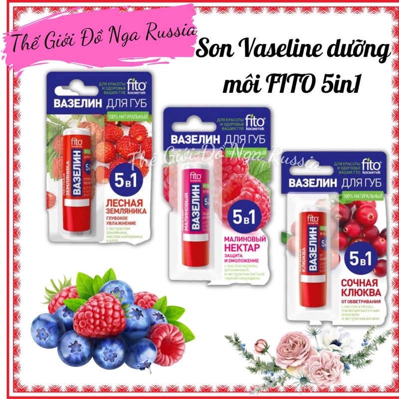 Son dưỡng môi vaseline 5in1 Nga Date mới