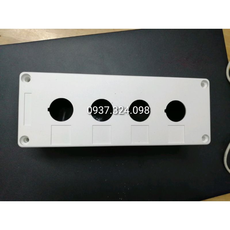 hộp nút nhấn, hộp điều khiển 4 lỗ phi 22 màu trắng đen chất lượng cao