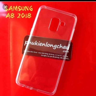Ốp lưng dẻo cho samsung A8 2018 silicon trong suốt