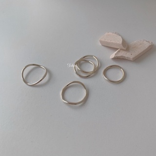 Nhẫn Trơn uốn cong Bạc 925 - Wavy ring