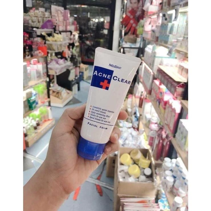 Sữa rửa mặt sạch mụȵ trứng cá sáng da Mistine Acne Clear Facial Foam Thái Lan