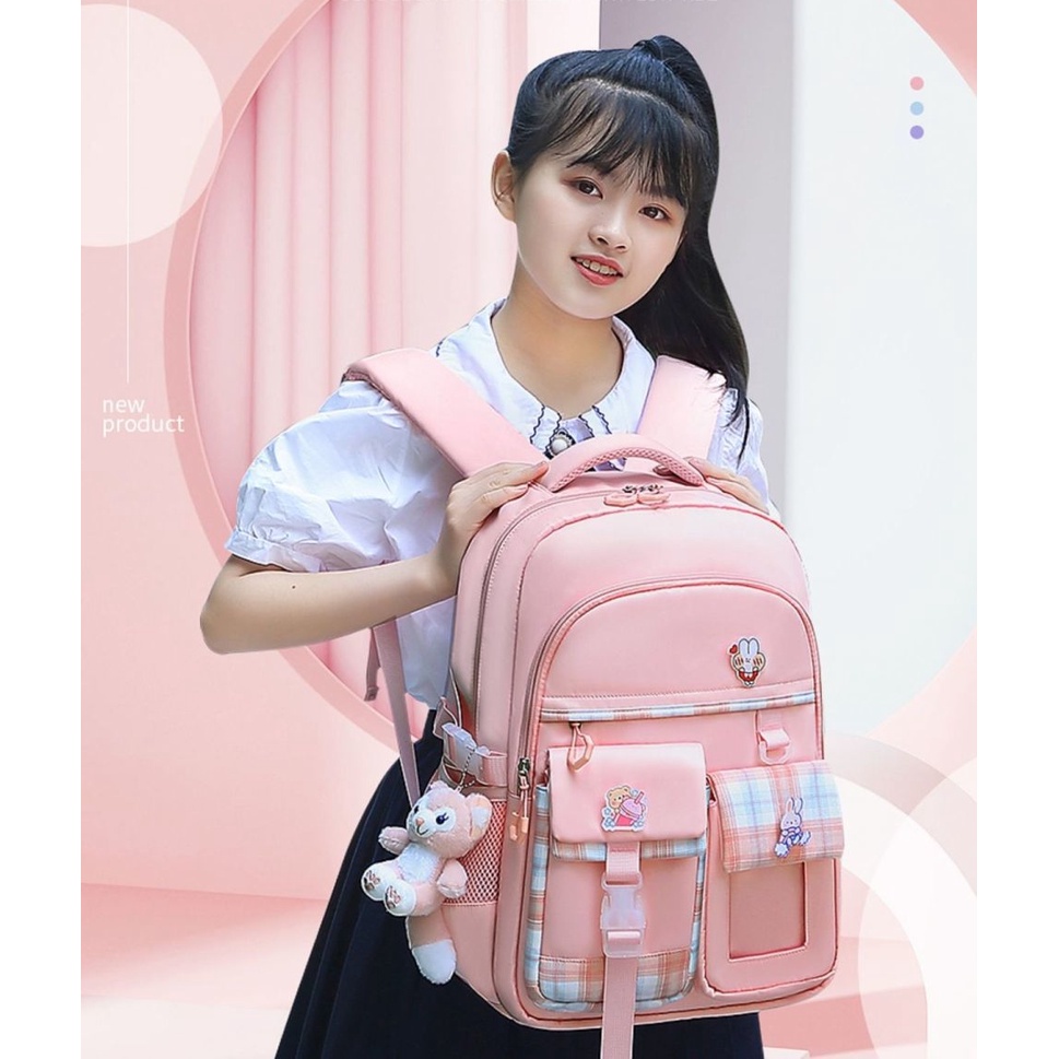 Ba Lô Đi Học Có Hình Dán Công Chúa Hoạt Hình Dễ Thương Cho Bé Gái