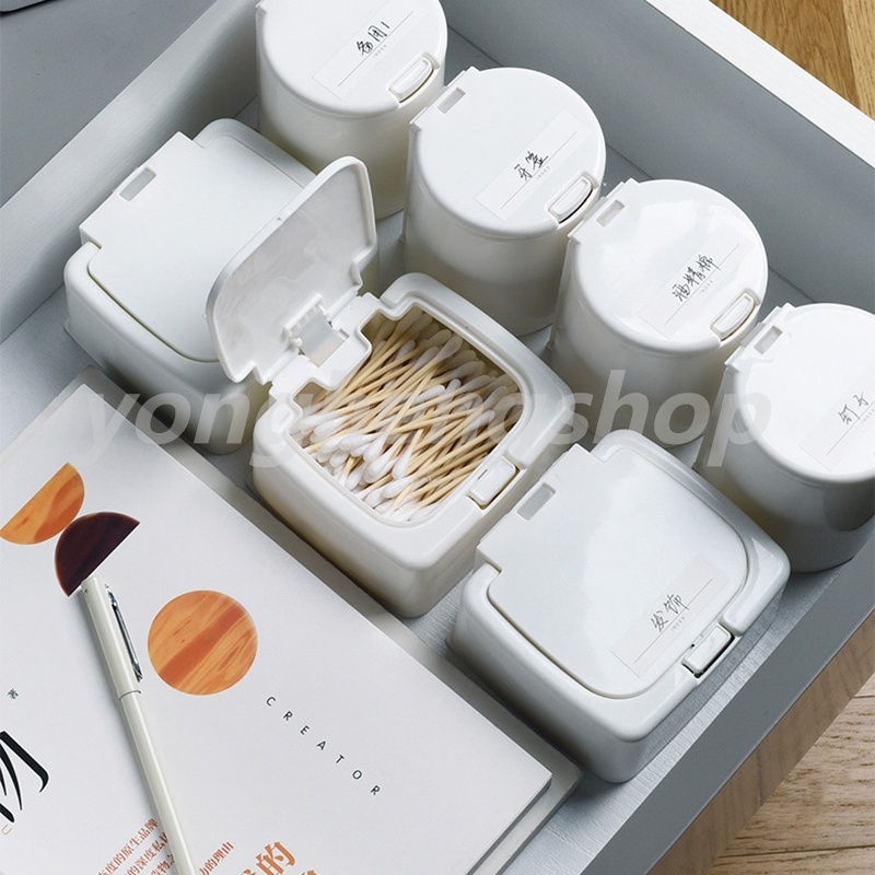 Hộp nhựa đựng tăm bông đồ dùng đa năng tiện lợi