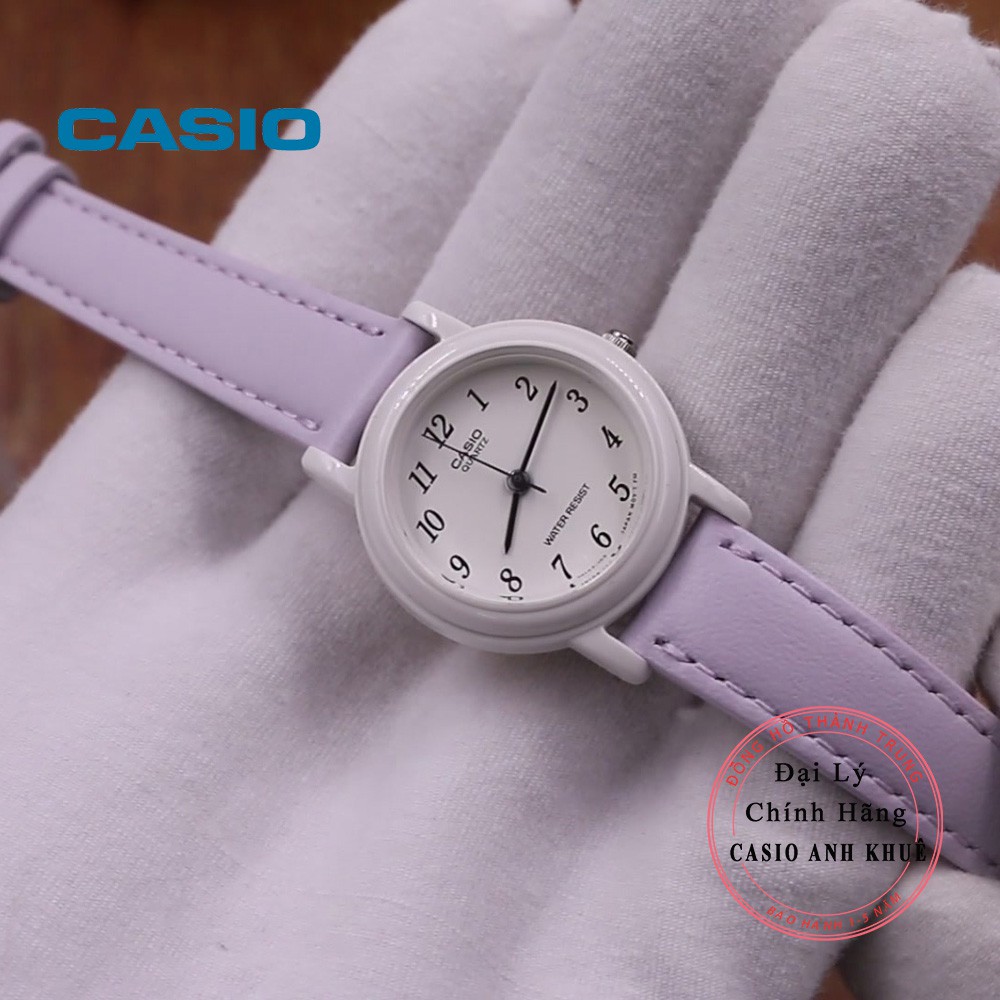 Đồng hồ nữ Casio LQ-139L-6BDF dây da mặt trắng nhỏ