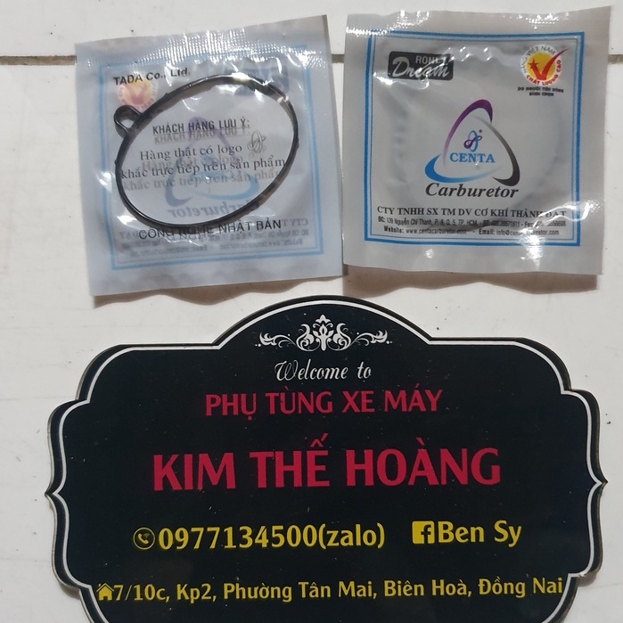 Gioăng (Ron , sin) Chén Bình Xăng Con (Bộ chế hòa khí) Dream , Wave ... CHÍNH HIỆU CENTA