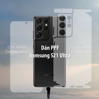 Tấm dán Samsung S21 Ultra dán PPF mặt trước, dán mặt sau, dán màn hình, dán mặt lưng Full viền chuẩn