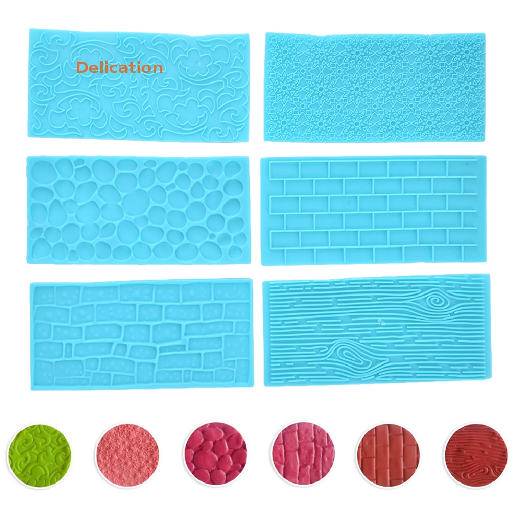 Set 6 Con Dấu Gốm Hình Chữ Nhật Chạm Khắc Mô Hình