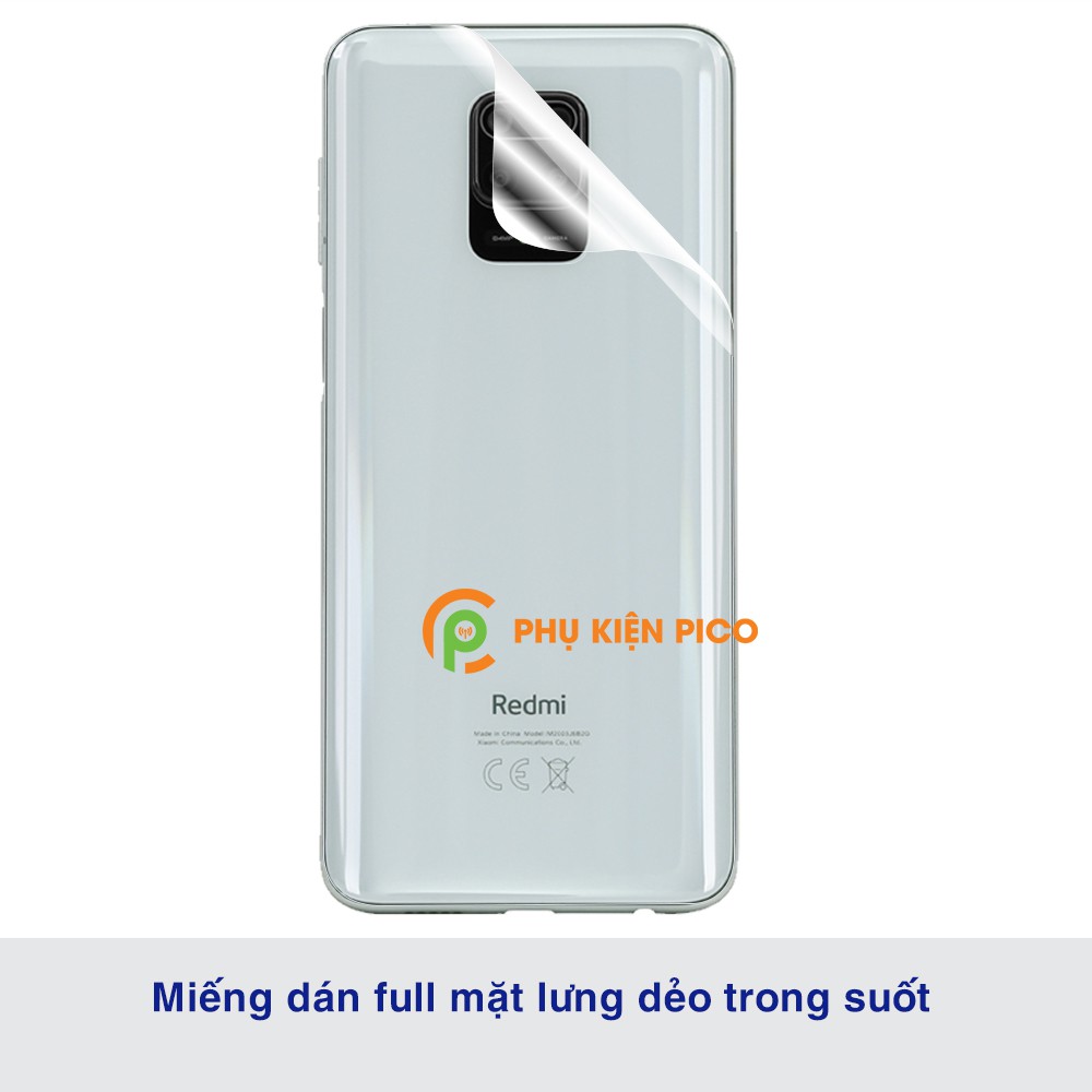 Dán lưng Redmi Note 9 Pro full mặt lưng dẻo trong suốt PPF tự phục hồi vết xước - Dán lưng Xiaomi Redmi Note 10 Pro