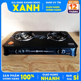 Bếp ga đôi Sakura SA-650G / Nagasaki NK-686G +TẶNG DÂY GAS Kính cường dễ vệ sinh, tiết kiệm ga