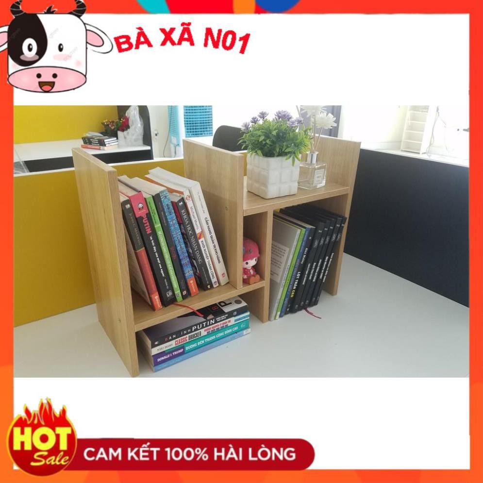 Kệ Sách Gỗ Cao Cấp Để Bàn Lắp Ghép Đa Năng 35cm x 15cm x 60cm