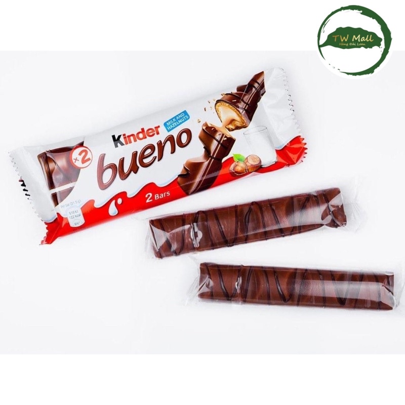 (Hộp 774g) Bánh Sôcla nhân hạt dẻ  Kinder Bueno 18 gói x 43g (2 thanh)- Tw Mall