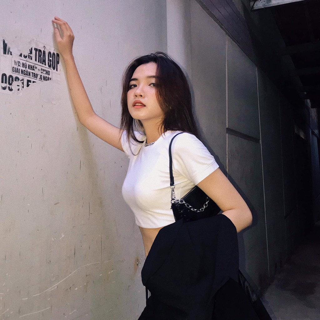 Áo thun croptop ngắn tay &quot;ÁO CROPTOP NGẮN&quot;