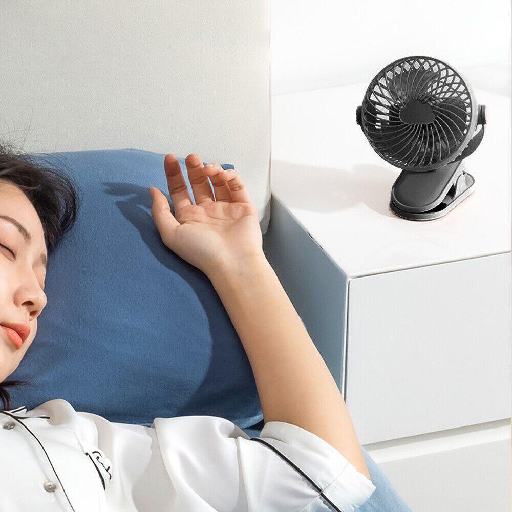 Quạt Làm Mát Siêu Yên Tĩnh Dạng Kẹp Gắn Xe Đẩy Em Bé