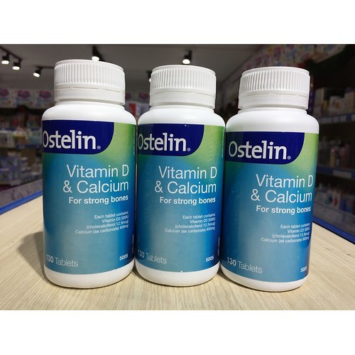 CANXI OSTELIN ÚC,VITAMIN D & CANXI OSTELIN CHO BÀ BẦU- 130 VIÊN (MẪU MỚI)