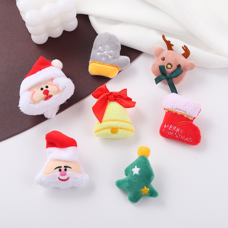 Huy hiệu cài áo thiết kế nhiều mẫu Giáng Sinh tùy chọn dệt kim đáng yêu