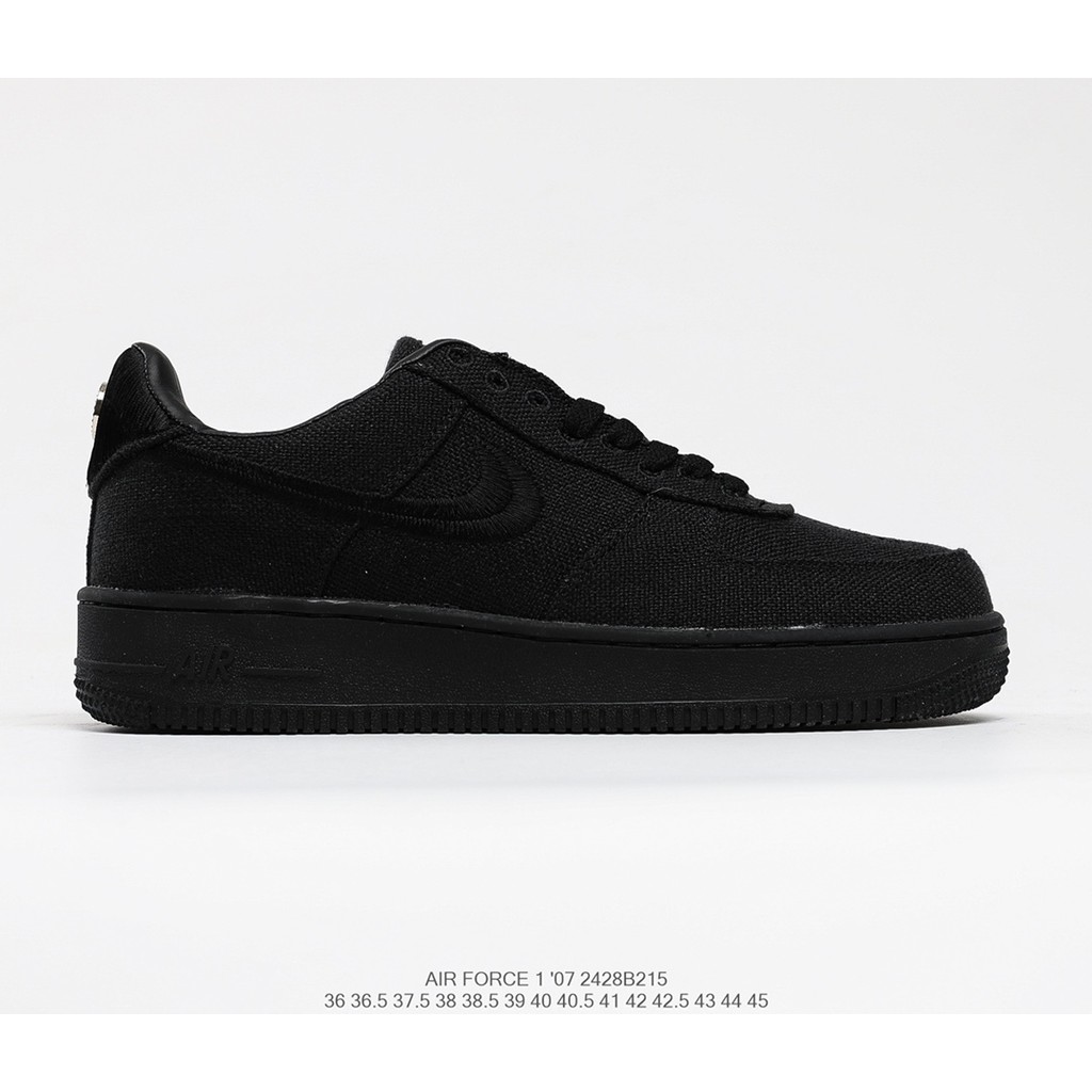ORDER + FREESHIP Giày Outlet Sneaker _Stussy x Nike Air Force 1 '07 Low"Black Cool MSP:   ➡️ gaubeostore.shop