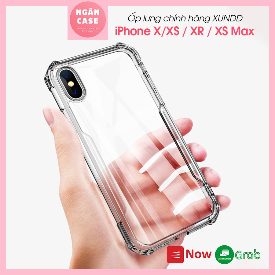 Ốp lưng XUNDD iPhone X/XS / XR / Max, TPU chống sốc, TRONG SUỐT