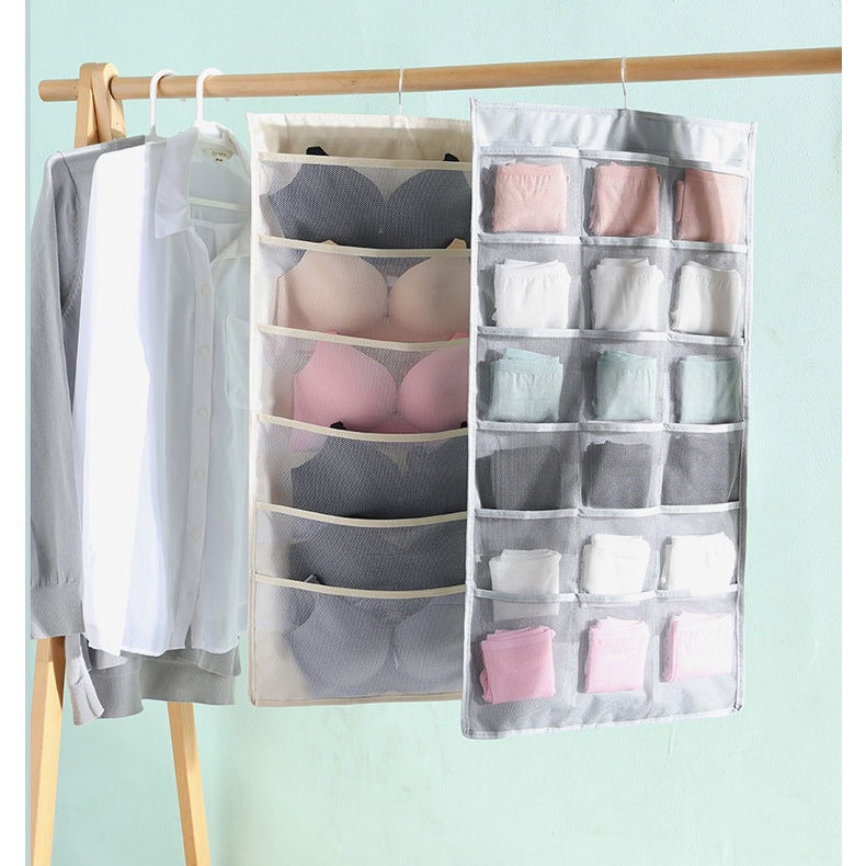 Túi Treo Đồ Lót/Vớ 2 Mặt 30 Ngăn Model MINISHOP H218