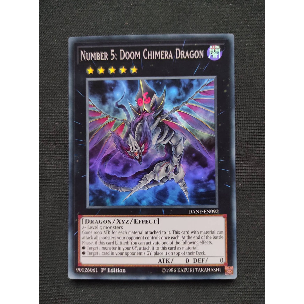 (YGO-TCG)1 lá thẻ bài Number 5: Doom Chimera Dragon - DANE-EN092 - Super Rare