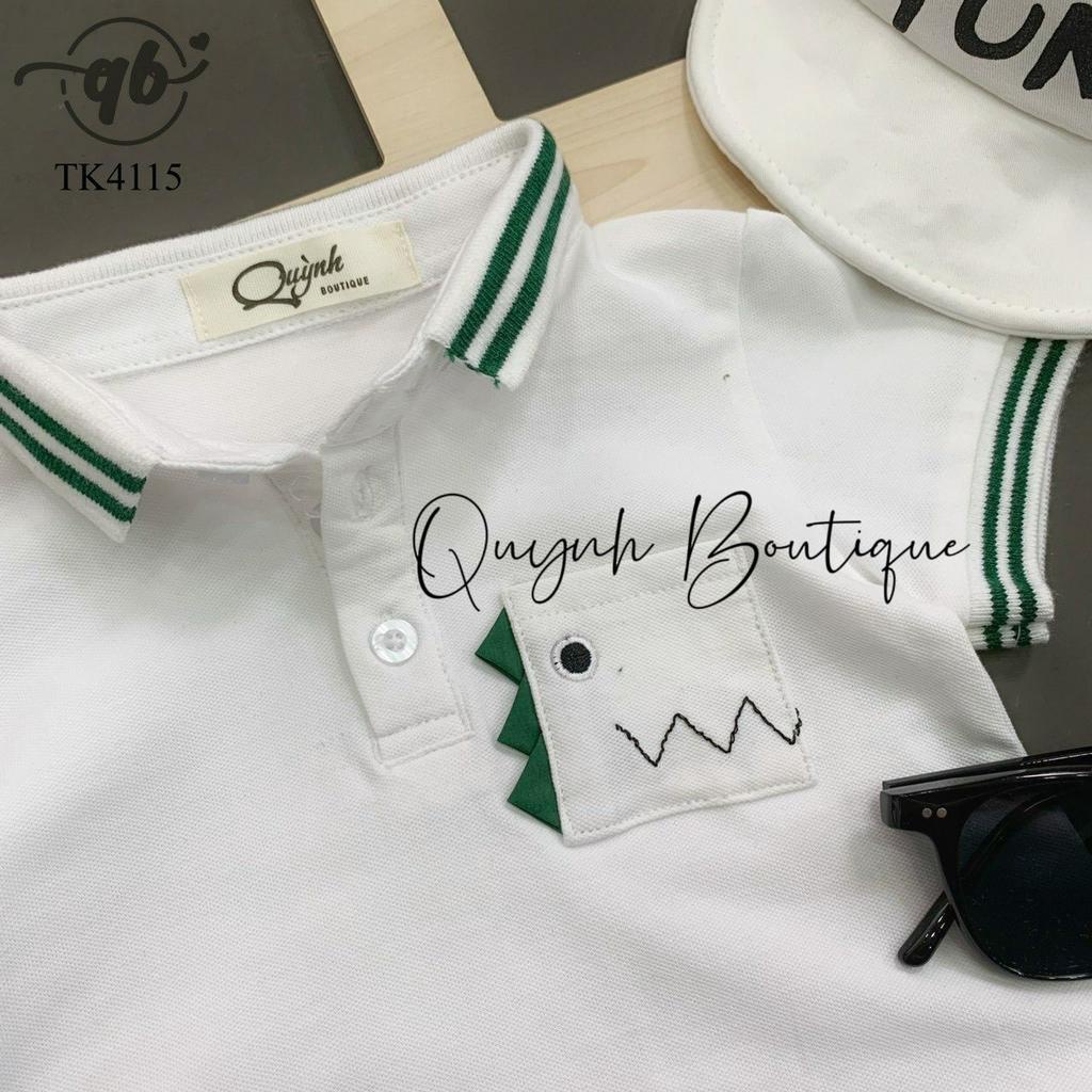 Body Polo Trắng Viền Cổ Pogo QB Quần Áo Trẻ Em Quỳnh Boutique