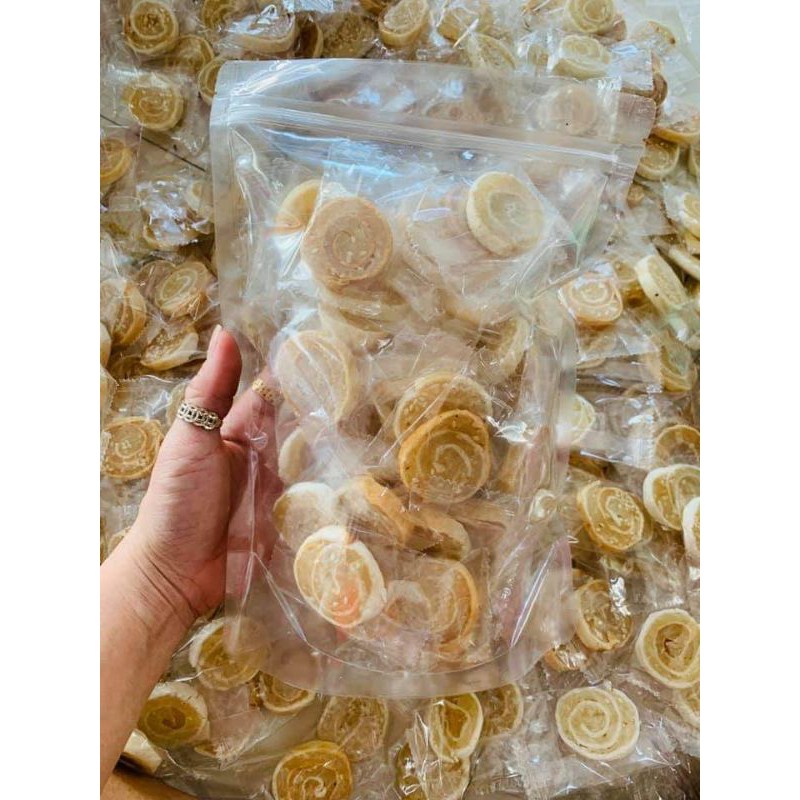 Kẹo dừa non cuộn bánh tráng 500g