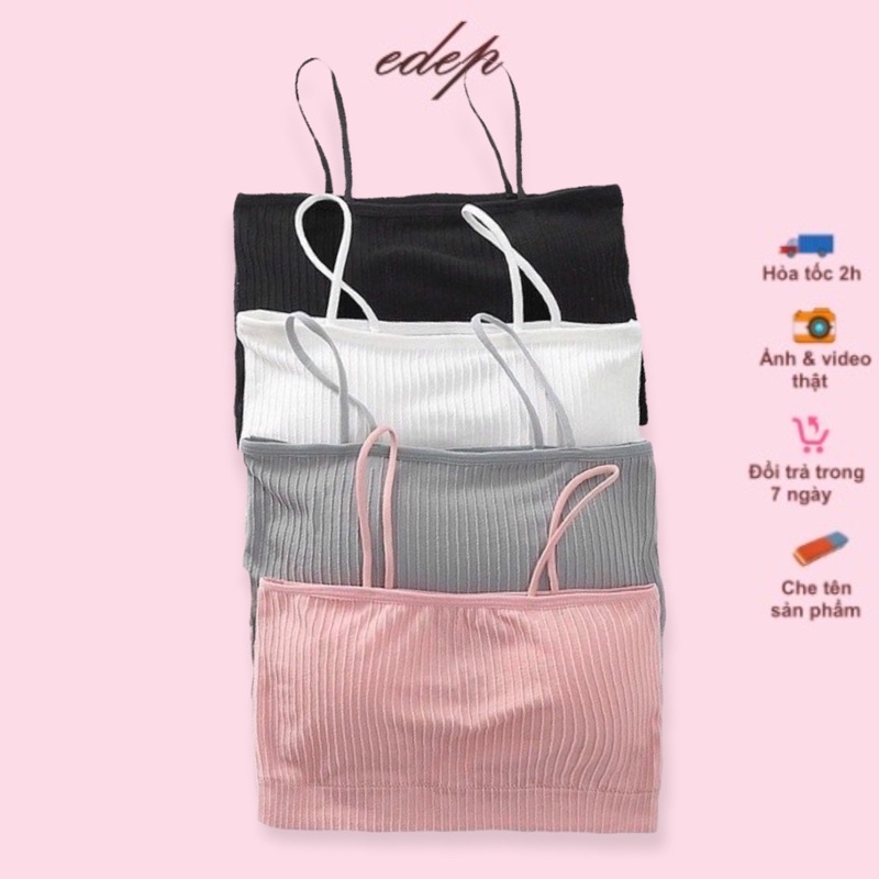 Bra gân kẻ tăm hai dây mã 809