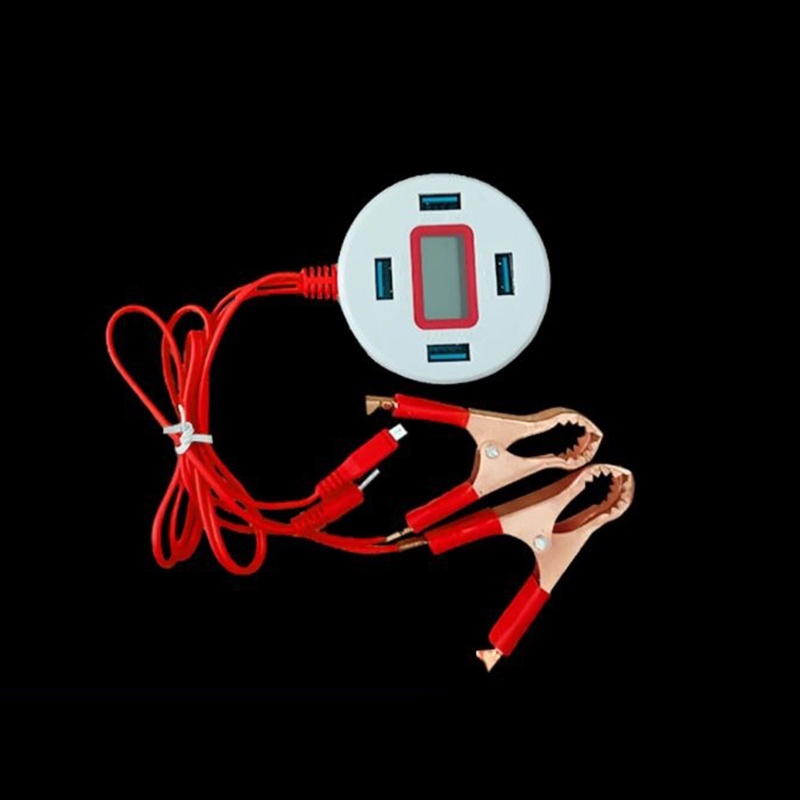 Bộ Chuyển Đổi Nguồn DC Với Kẹp Pin 12V USB Cho Điện Thoại/Máy Tính Bảng