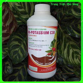 Phân Bón Lá Hữu Cơ Khoáng Hi-Potassium Fulvate Kali - Chai 500ml - Siêu Kali Hữu Cơ