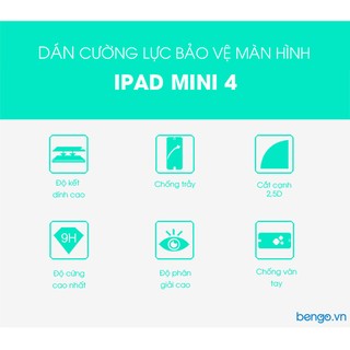Dán màn hình cường lực iPad Mini 4 9H Pro