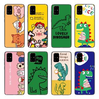 Ốp điện thoại TPU mềm hình khủng long hoạt họa cho Samsung Galaxy A71/A51/A41/A31/A21/A11
