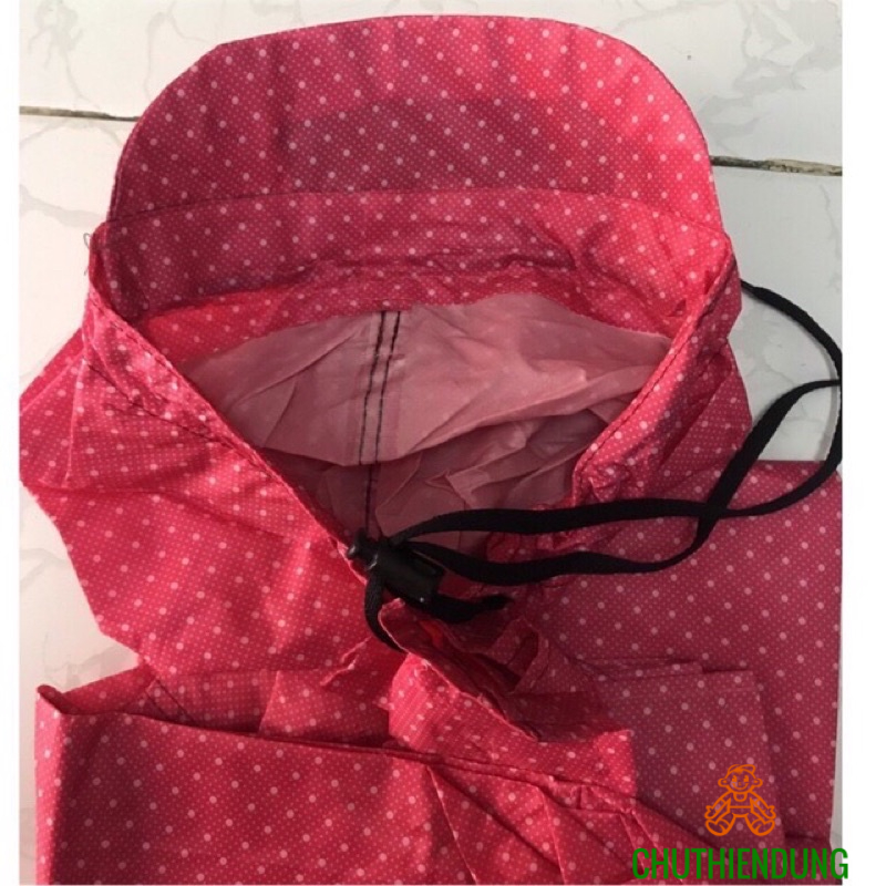 Áo Mưa Vải Dù Bít Kín Người Toàn Thân In Hoạ Tiết Cao Cấp Không Xẻ Tà