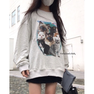 [HẾT HÀNG] Áo Sweater Cat Squad (Ảnh thật+ gift tặng kèm)