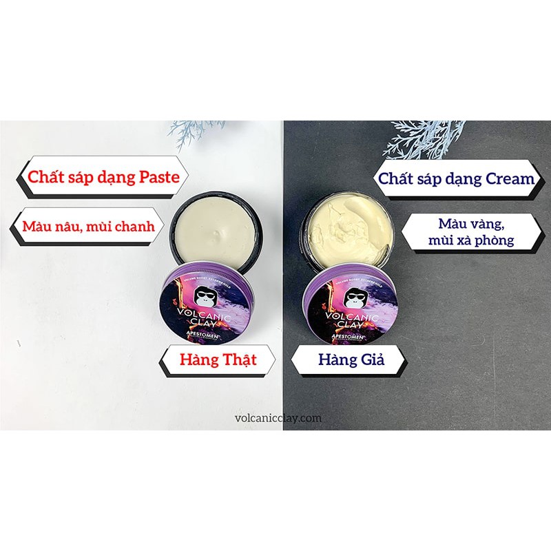 Sáp vuốt tóc Volcanic Clay ver 5, có tem SMS chính hãng, tặng kèm Pre-Styling và lược Trifecta