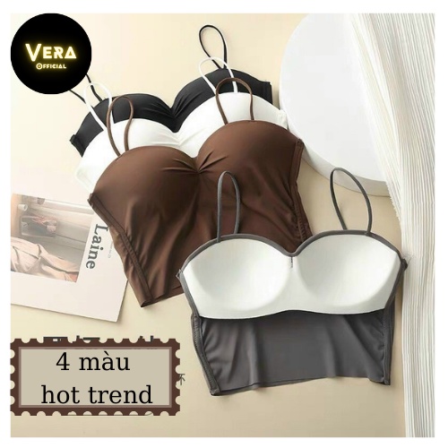 Áo Bra Cúp Ngực Sexy 2 Dây, Áo Lót Nữ Nâng Ngực Gợi Cảm Thun Su Co Giãn Đệm Mút Nâng Ngực Mẫu Mới
