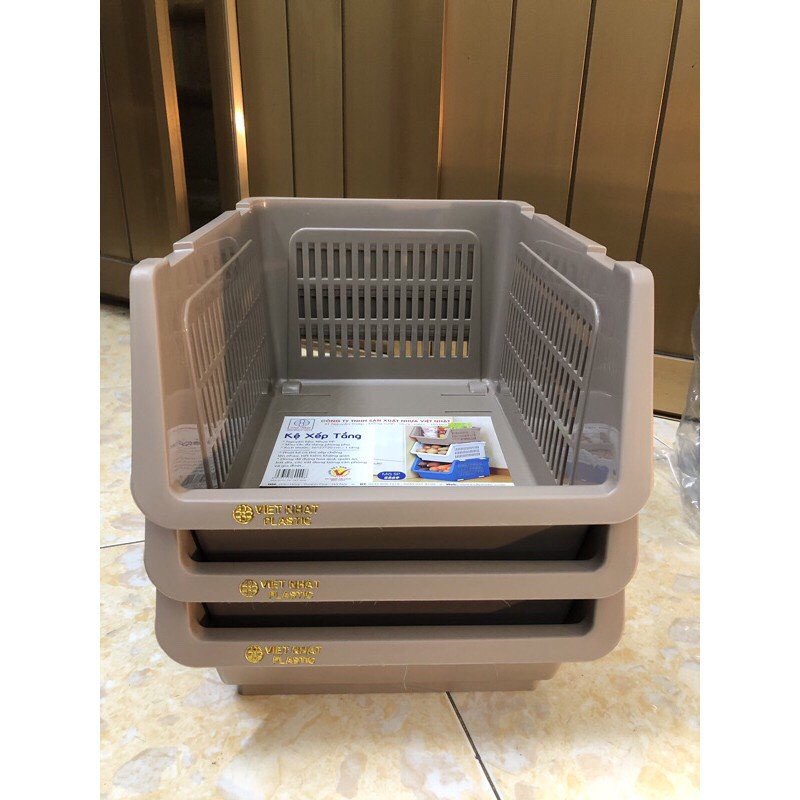 kệ để đồ nhựa VIệt Nhật cao cấp , kệ đựng đồ gấp gọn nhựa Việt Nhật free ship