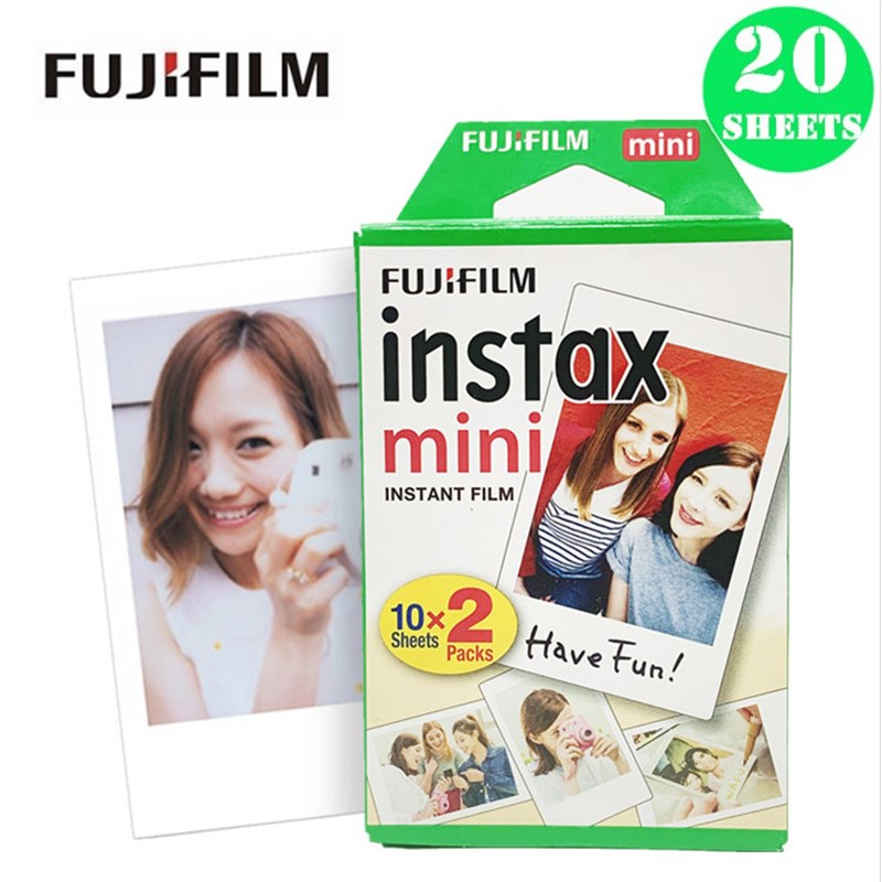 POLAROID Bộ 10-30 Tấm Phim Cho Máy Ảnh Fujifilm Instax Mini 9 8 Film Trắng Mini 7s 25 50s 90