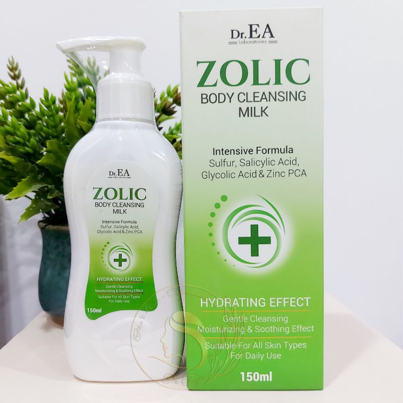 Sữa tắm y khoa giúp giảm mụn cơ thể, giảm dày sừng nang lông Dr.EA Zolic Body Cleansing Milk 150ml