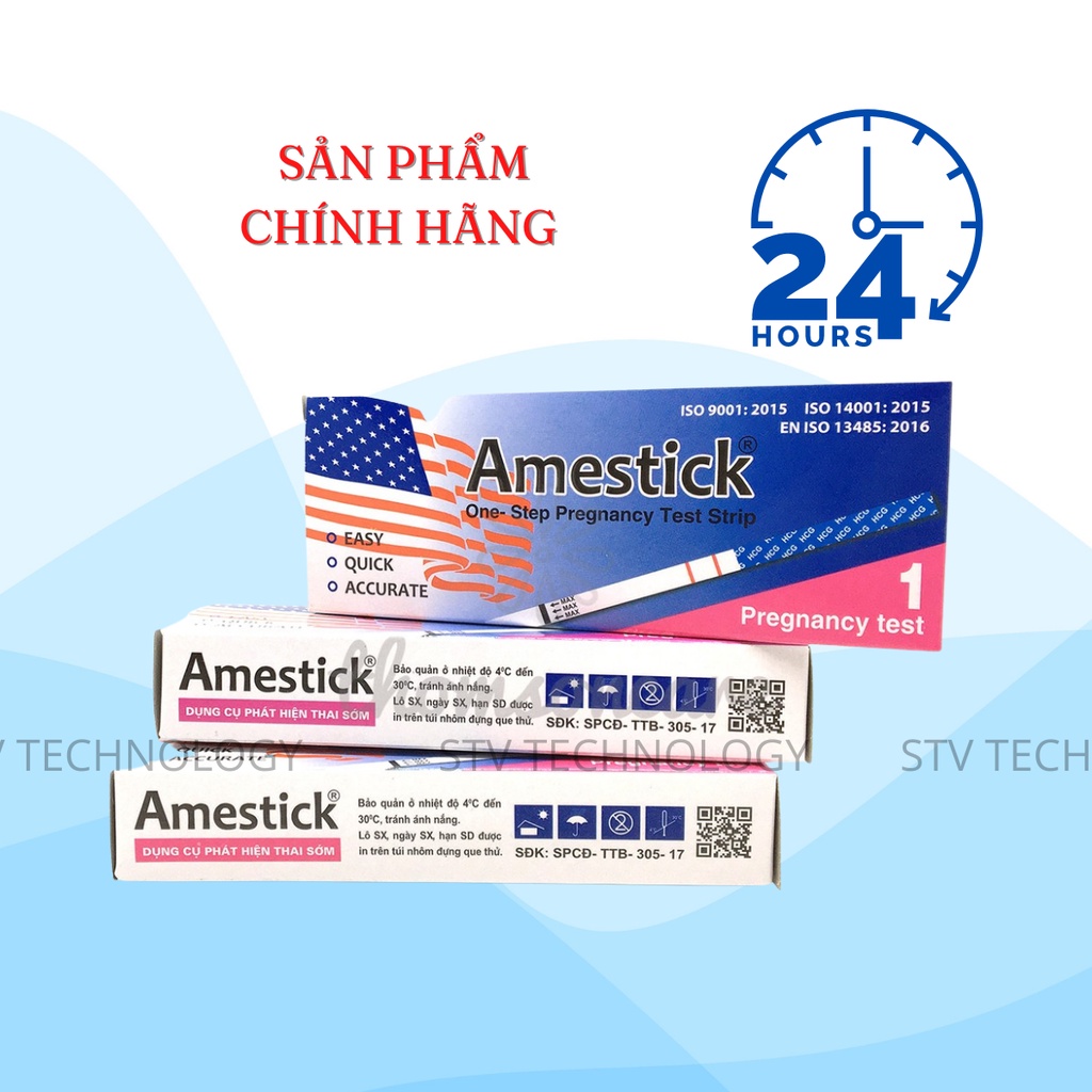 Que Thử Thai  Amestick TANAPHAR Dụng Cụ Phát Hiện Thai Sớm 2 Vạch Chính Xác