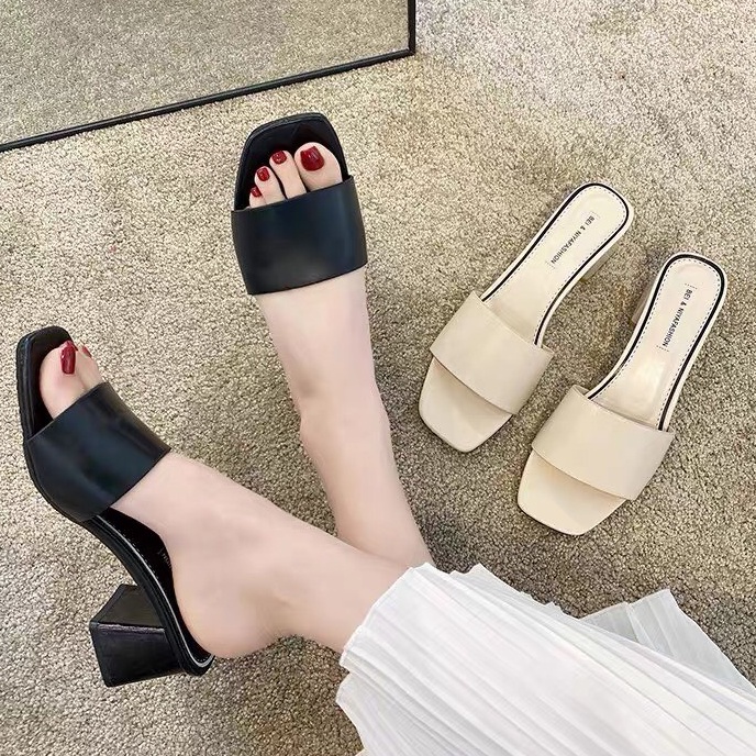 Guốc thời trang 5 phân đế vuông cực xinh