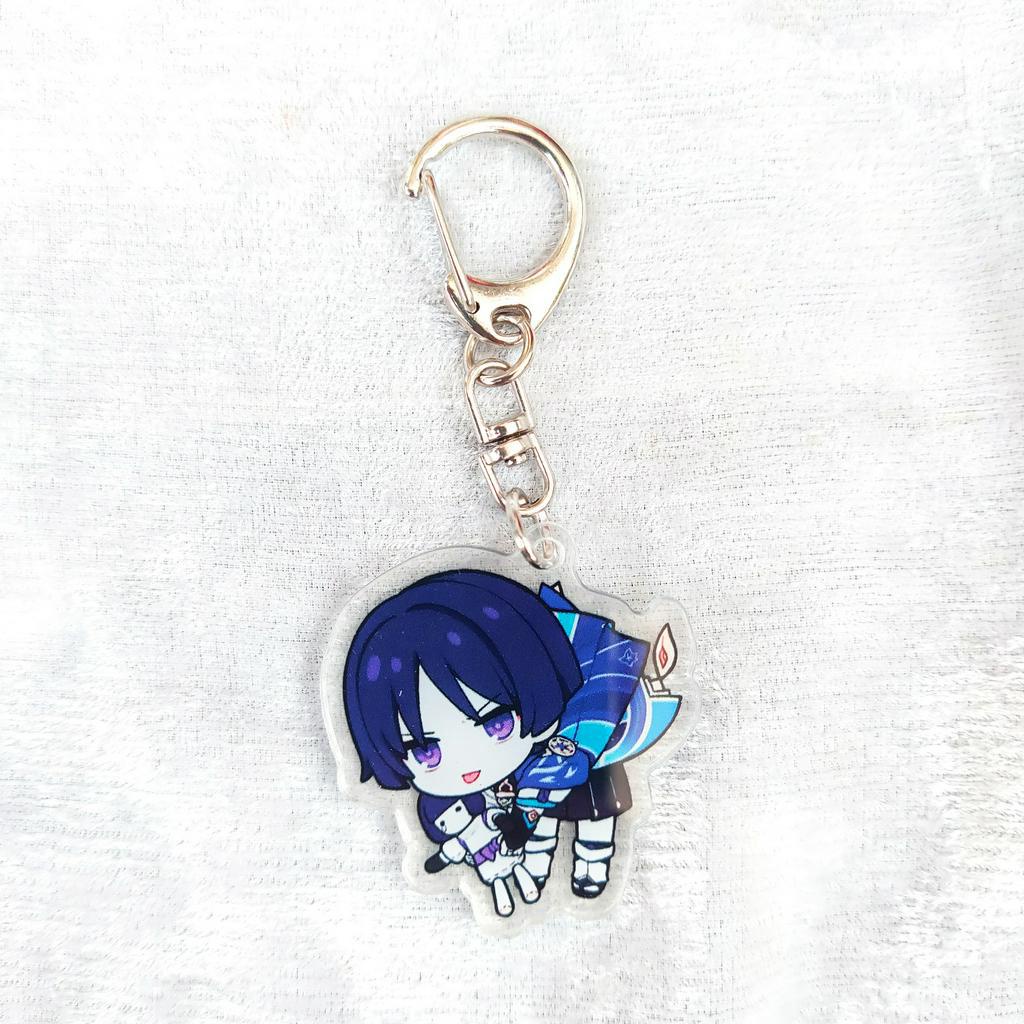 Móc khóa mica acrylic game Genshin Impact in 2 mặt chibi anime nhân vật dễ thương xinh xắn siêu rẻ (Mẫu 5)